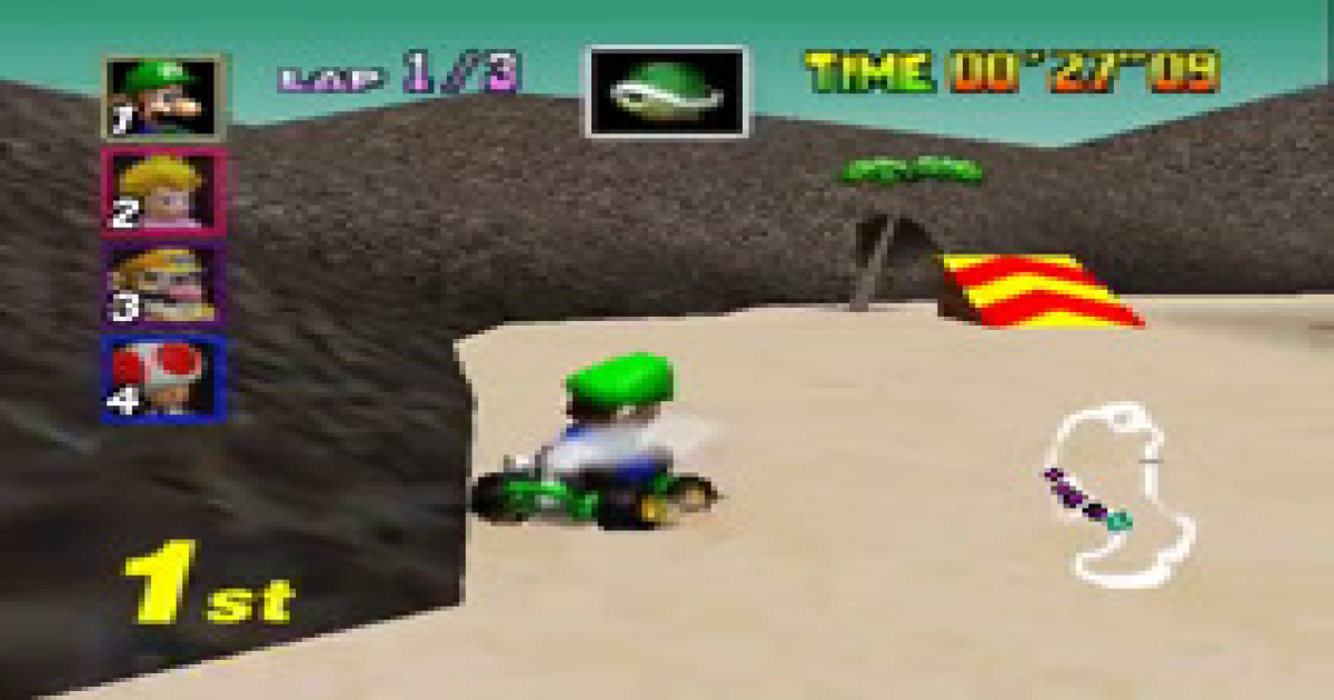 Mario Kart 64 (USA) emulator for Nintendo 64