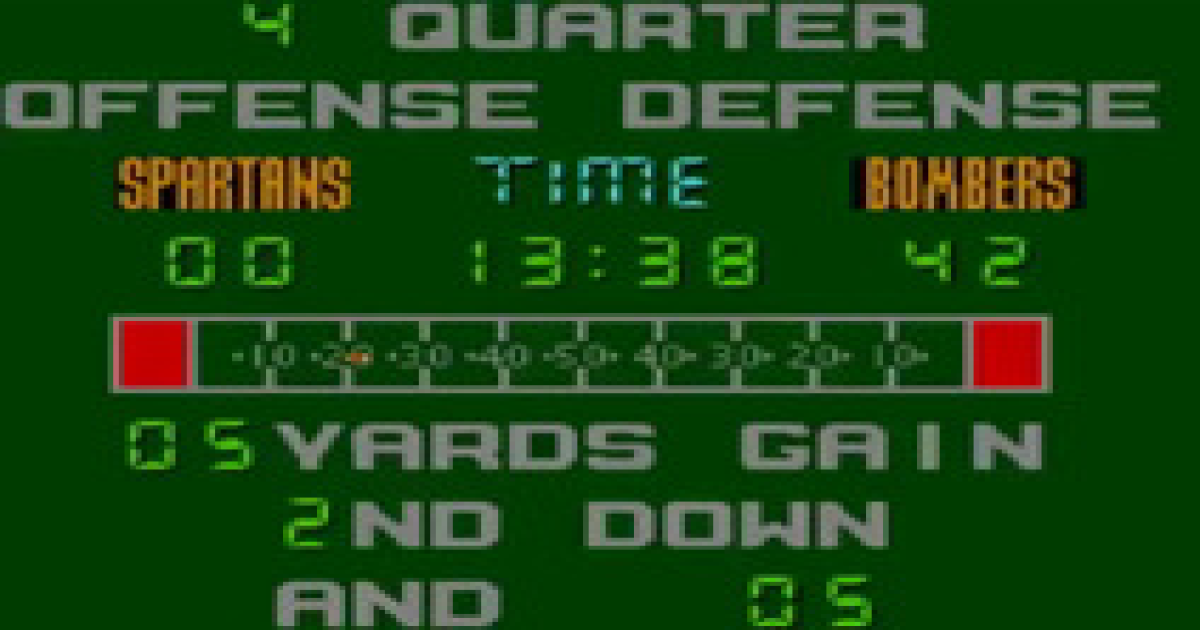 Sports Pad Football (USA) Sega Master System Online Emulators