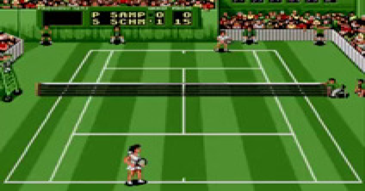 Pete Sampras Tennis (USA, Europe) (J-Cart) emulator for Sega Mega Drive ...
