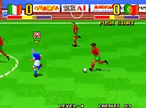 Screenshot of Ultimate 11 - The SNK Football Championship - Tokuten Ou - Honoo no Libero, The