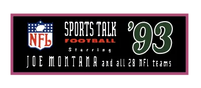 Logo of NFL Sports Talk Football '93 Starring Joe Montana (USA, Europe)