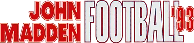 Logo of John Madden Football '93 (USA) (Rev 1)