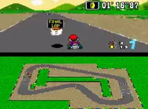 Screenshot of Super Mario Kart (USA)